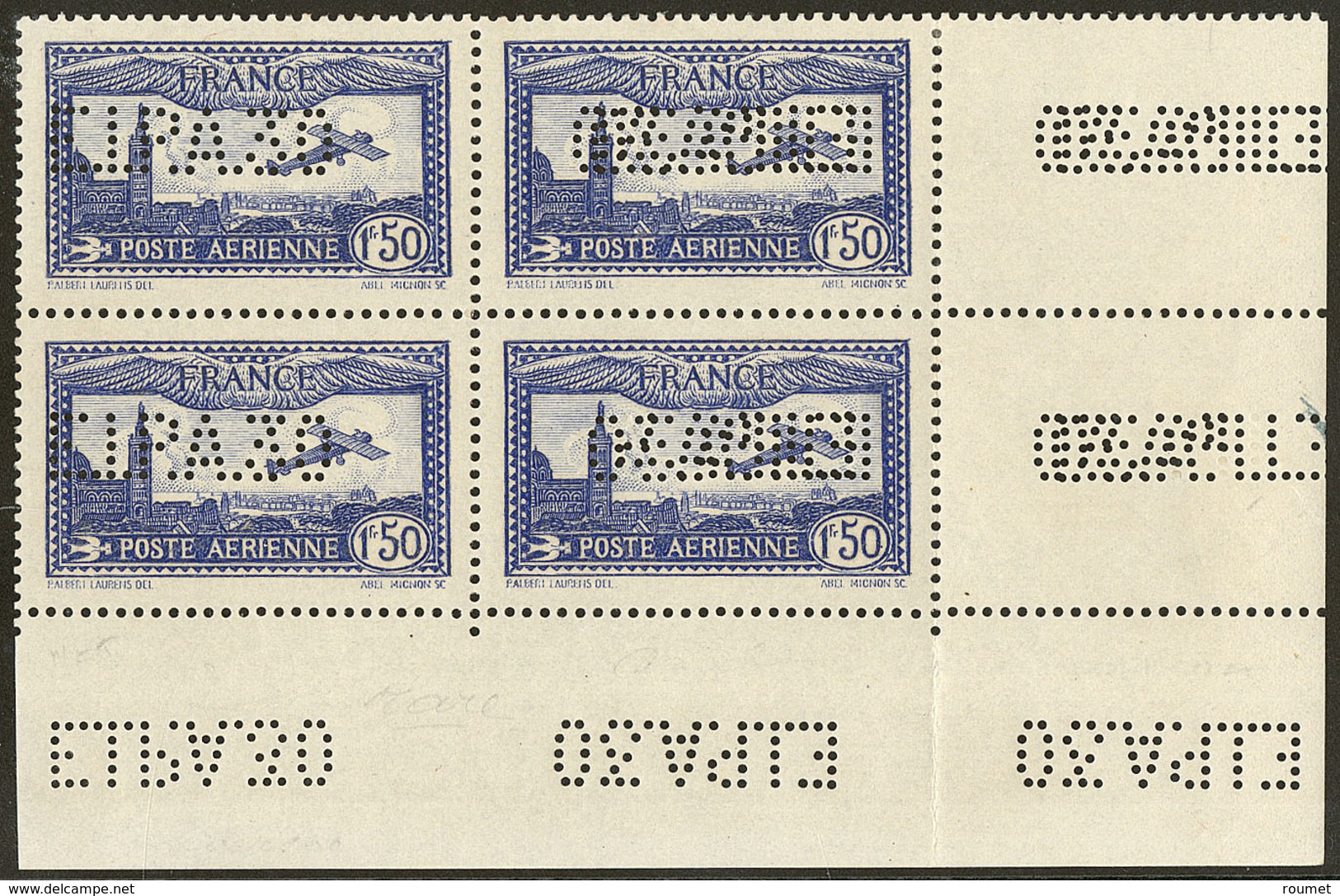 ** EIPA 30. Double Perforation. No 6c, Bloc De Quatre Dont Une Paire Verticale Avec Double Perforation, Répétée Sur Le B - Other & Unclassified