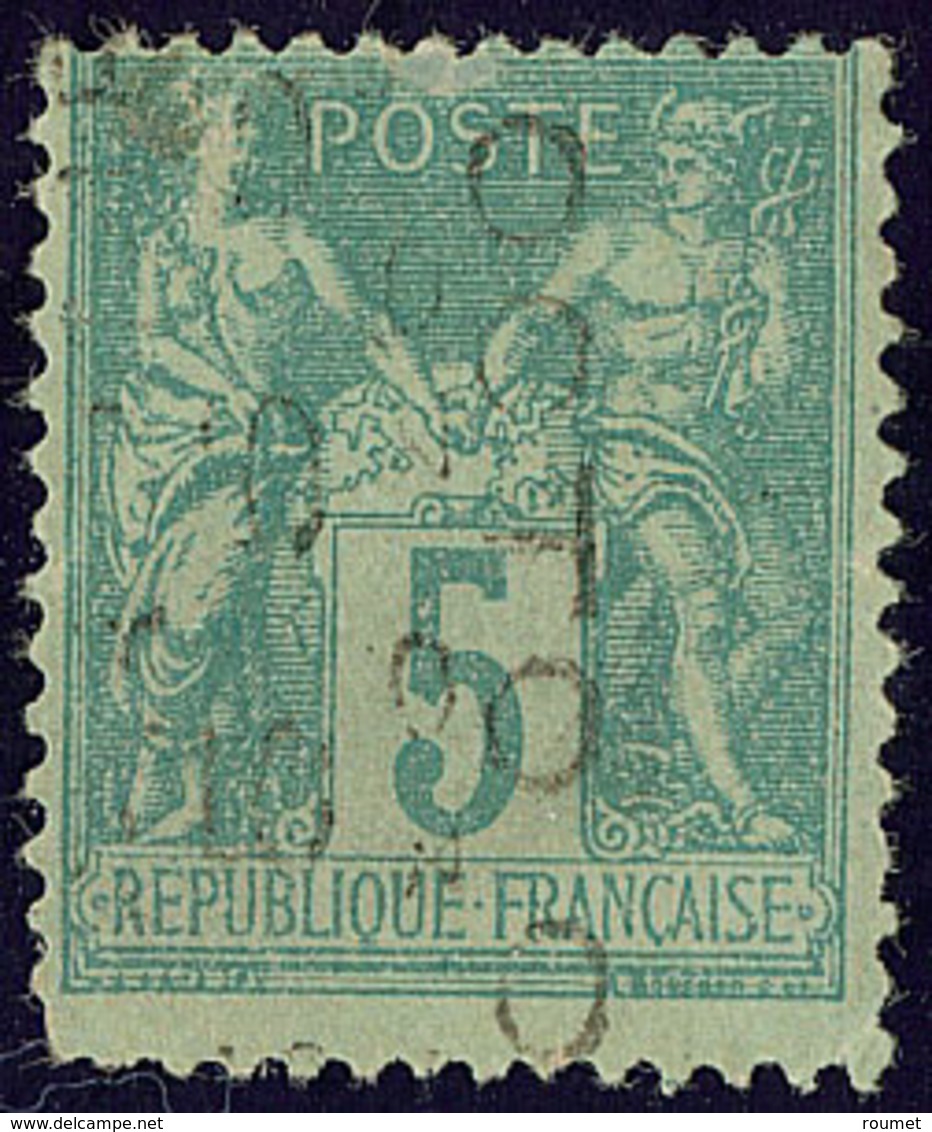 Surcharge 5 Lignes. No 15, OCTO, Mois Et Quantième Inversé, Défauts. - TB - 1893-1947