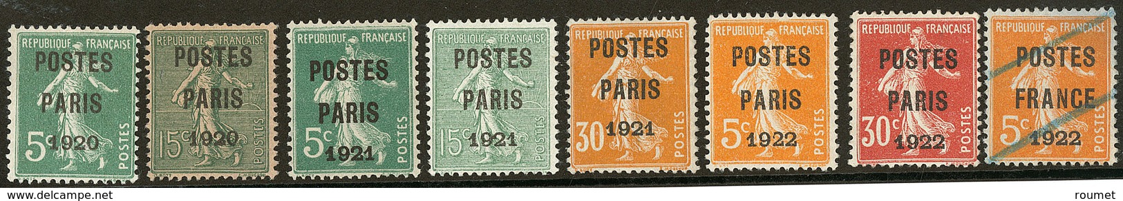 Postes Paris. Nos 24 à 26, 28 à 30, 32, 36. - TB - 1893-1947