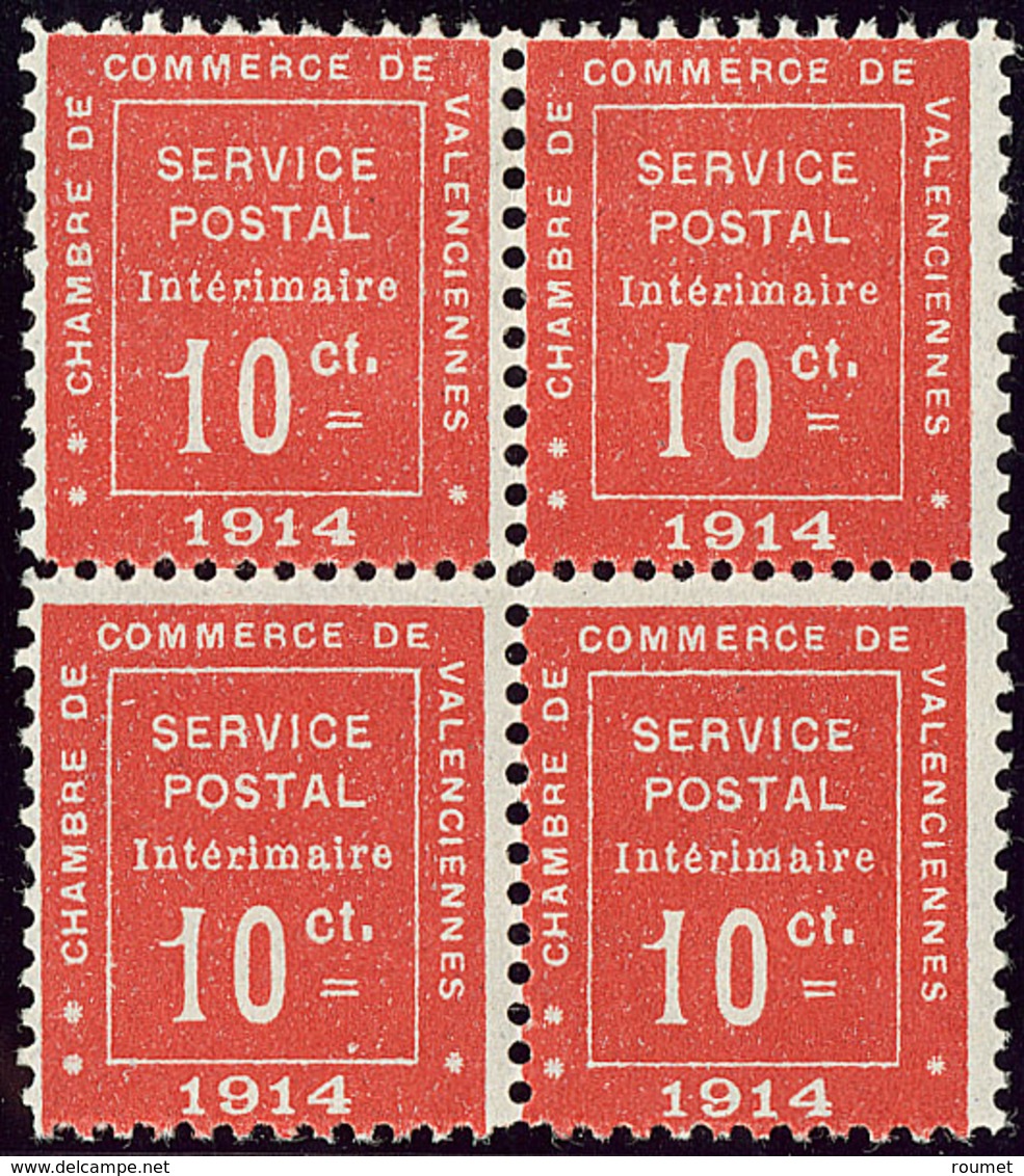 ** No 1, Bloc De Quatre (deux Ex *, Quasiment **), Très Frais. - TB - War Stamps