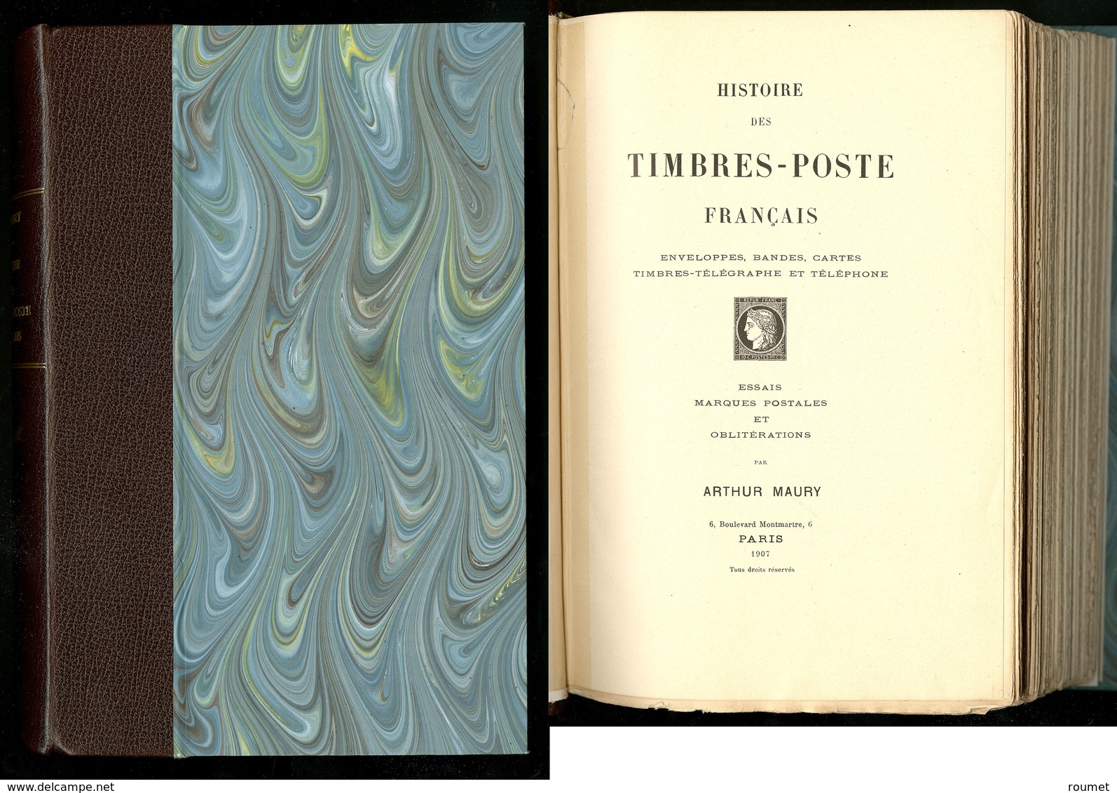 "Histoire Des Timbres Poste Français" Par A. Maury, éd. 1907, Relié Cuir, état Neuf - Other & Unclassified