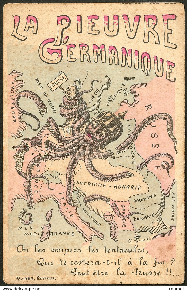 Lettre. Cartes Postales. "La Pieuvre Germanique". CP Humoristique, Varry éditeur, En FM, De Janv 1915. - TB - Non Classés