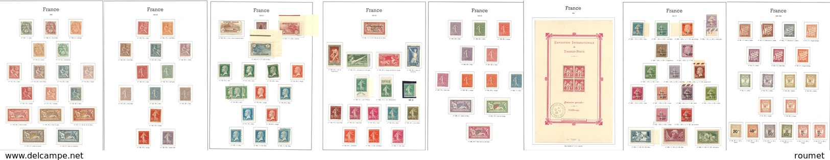 ** 1900-2012 (Poste, Taxe, Préo, BF), Quasiment Complète Sauf 148/155, 262A Et 262B, Des Ex * Avant 1936, Bel Ensemble E - Collections