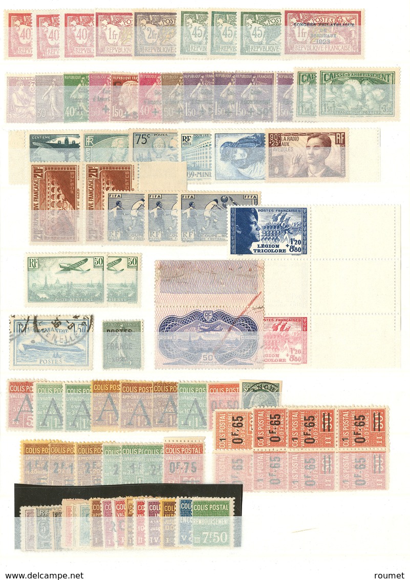 ** 1900-1940 (Poste, PA), Diverses Valeurs Semi-modernes Dont PA 14(2), 15 Obl, 321, Etc., Ex **, * Ou (*), + Divers Col - Collections