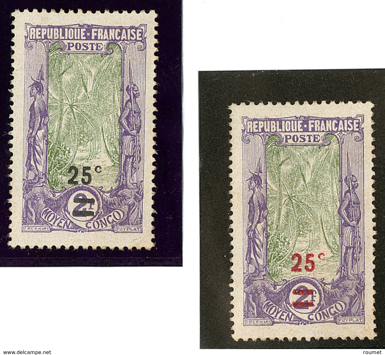 (*) Congo. No 89, "25c" En Noir Et En Rouge. - TB - Other & Unclassified