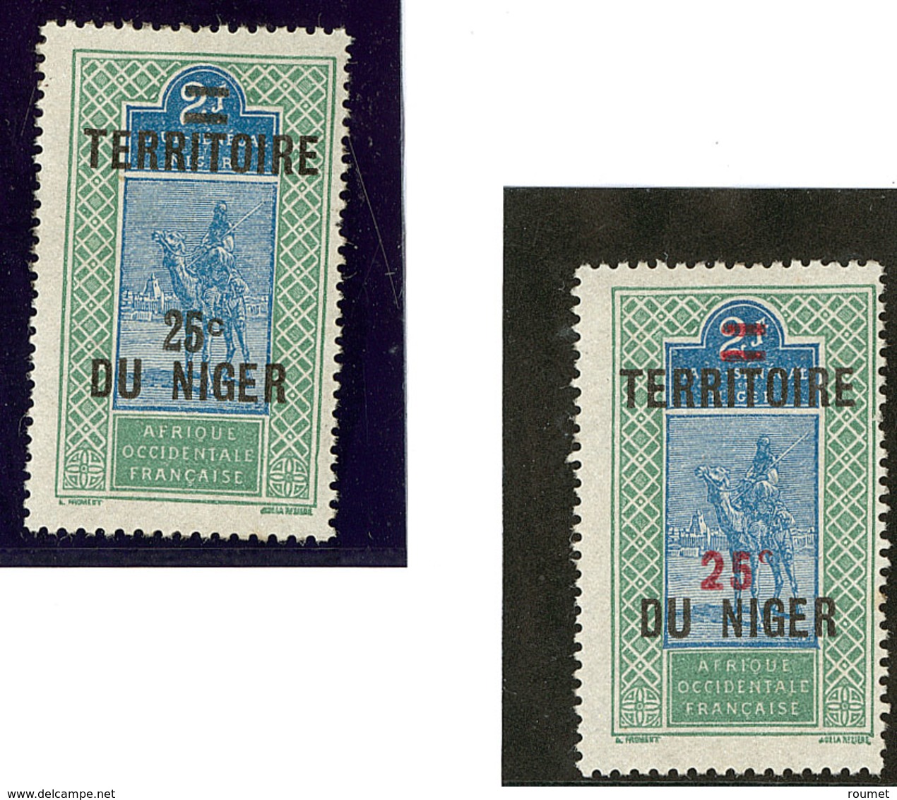 (*) Niger. No 19, "25c" En Noir Et En Rouge. - TB - Andere & Zonder Classificatie