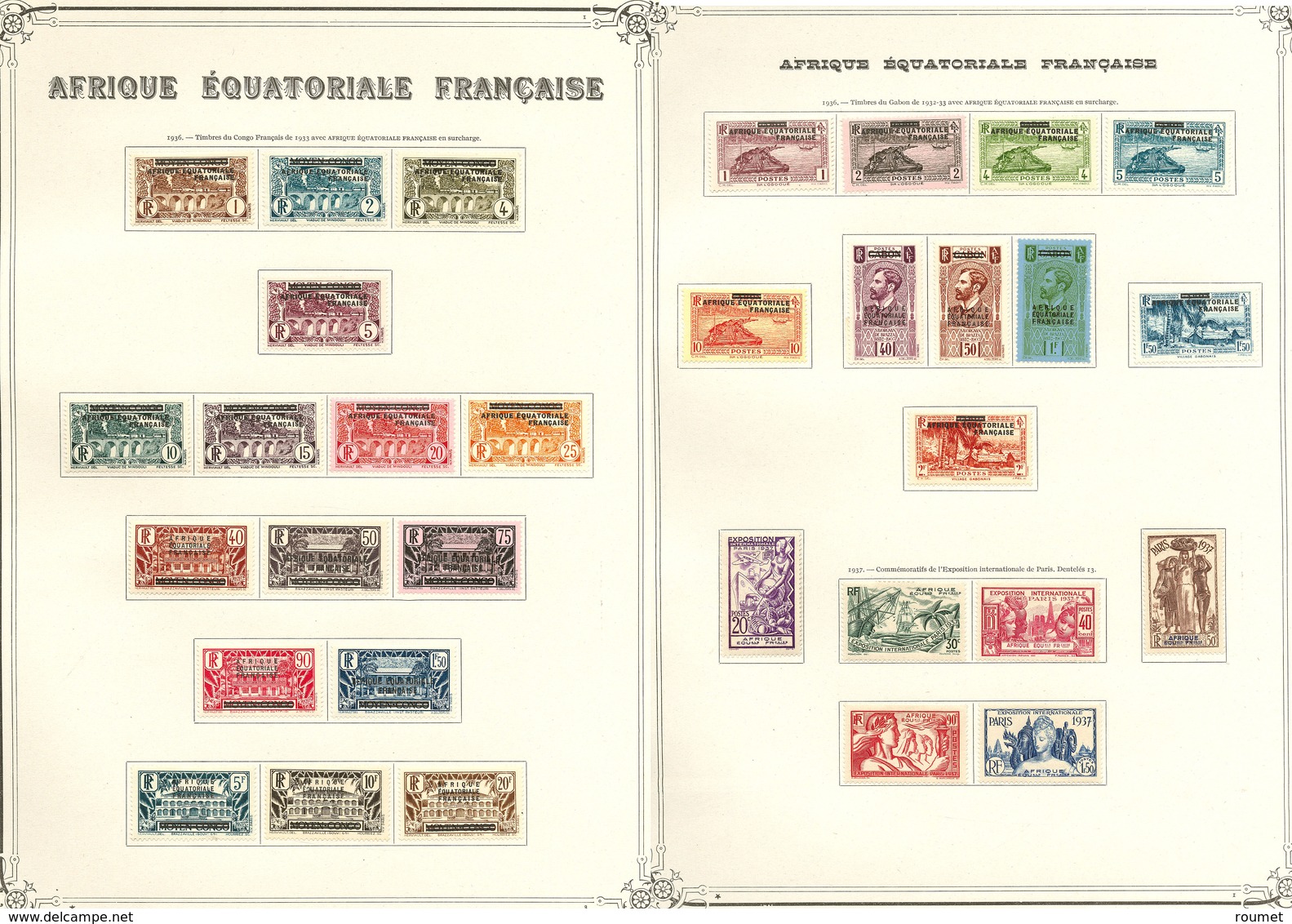 * Collection. 1936-1958 (Poste, PA, BF, Taxe), Complète Sauf 102 à 127 Et PA 14 Et 16. - TB - Autres & Non Classés