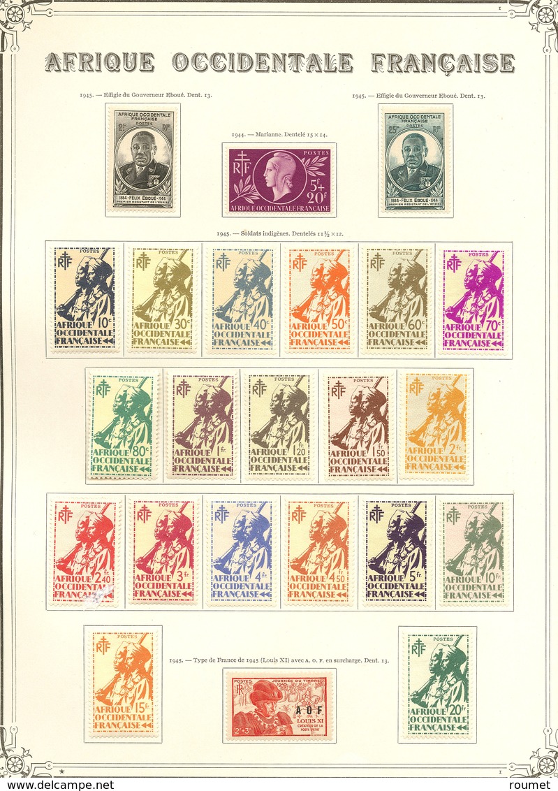 * Collection. 1944-1959 (Poste, PA, BF, Service, Taxe), Complète. - TB - Autres & Non Classés