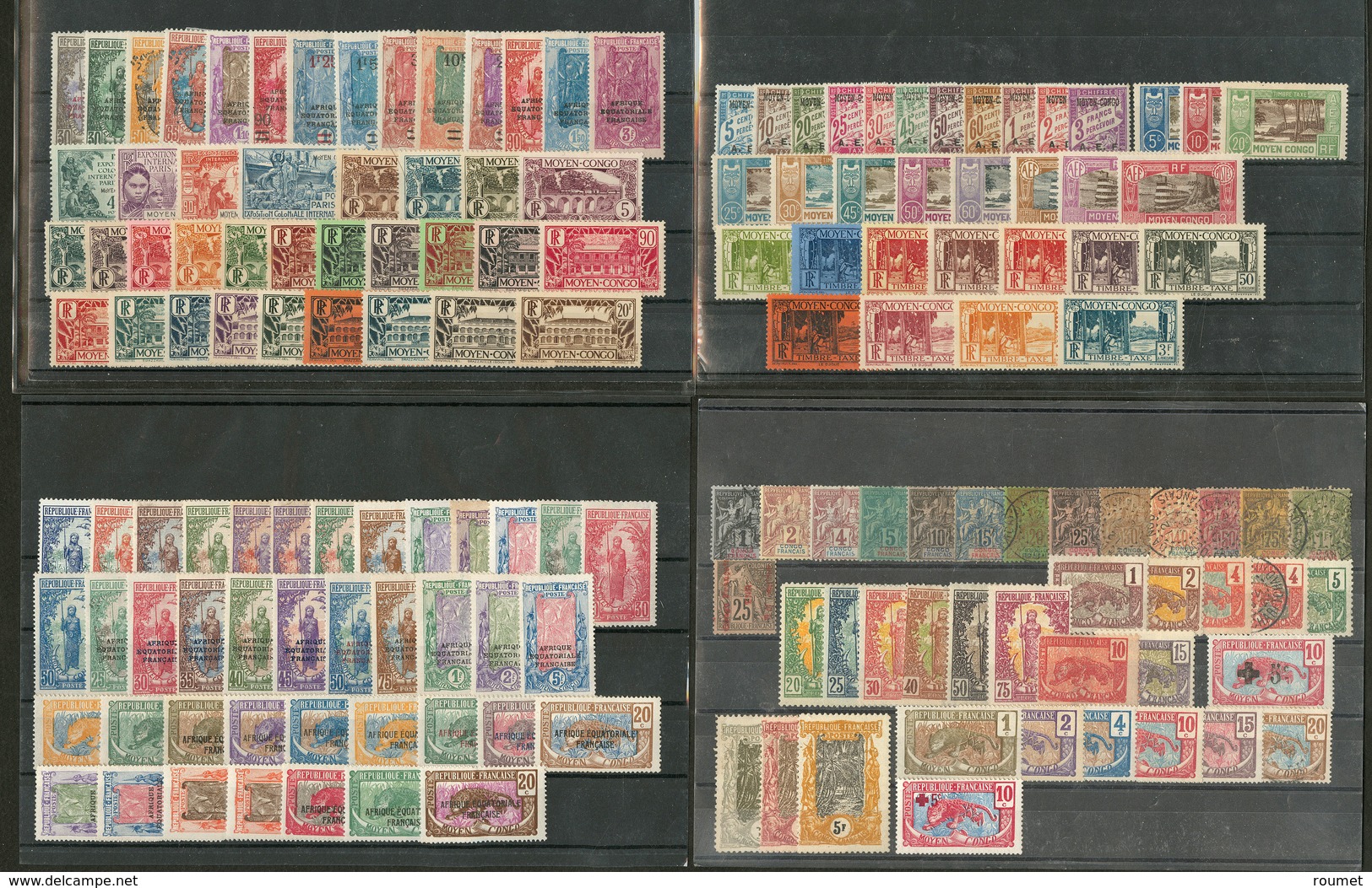 * Collection. 1892-1933 (Poste, Taxe), Petites Et Moyennes Valeurs, Qqs Ex Obl, Nombreux Ex Fortes Charnières. - TB, B O - Autres & Non Classés