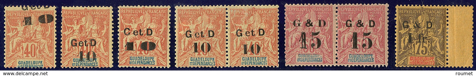 * Variétés. Nos 46 (5 Dont C & D, Etc.), 47 Paire (chiffre Cassé), 49q Bdf. - TB - Otros & Sin Clasificación