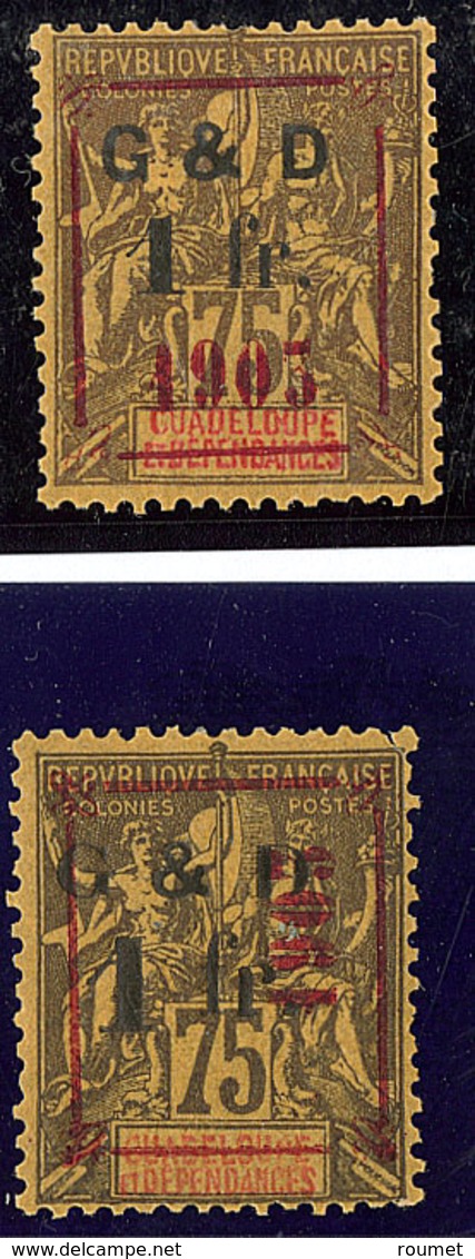 * Variétés. No 53 "abeille Tournée" Case 14, 53f. - TB (cote Maury) - Autres & Non Classés