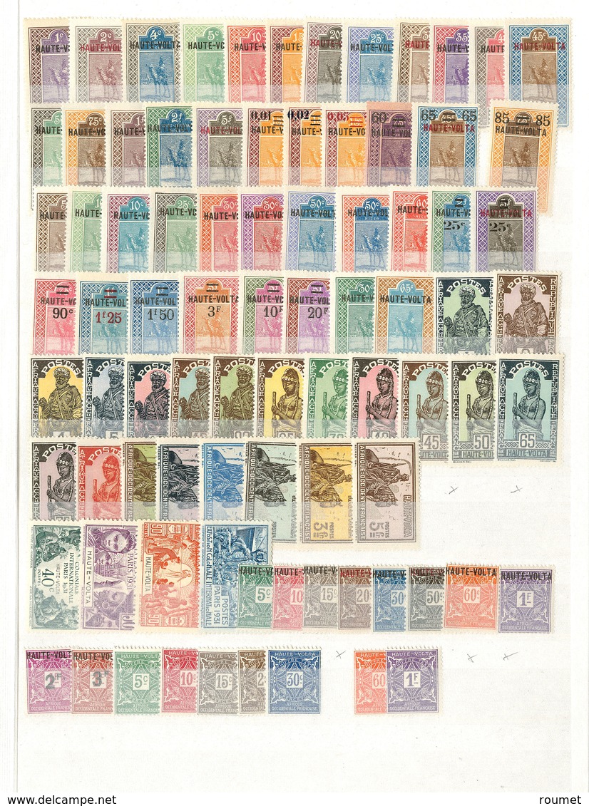 ** HAUTE-VOLTA. Collection. 1920-1931 (Poste, Taxe), Complète Sauf N°63, 64, Taxe 16, 19 Et 20. - TB - Autres & Non Classés