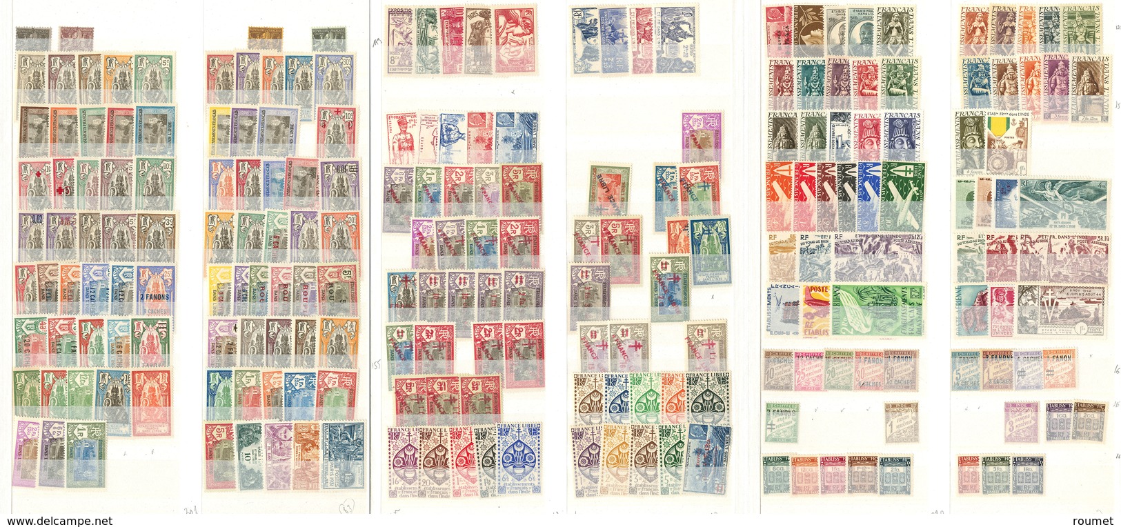 ** INDE. Collection. 1892-1954 (Poste, PA, Taxe), Valeurs Moyennes Et Séries Complètes. - TB - Autres & Non Classés