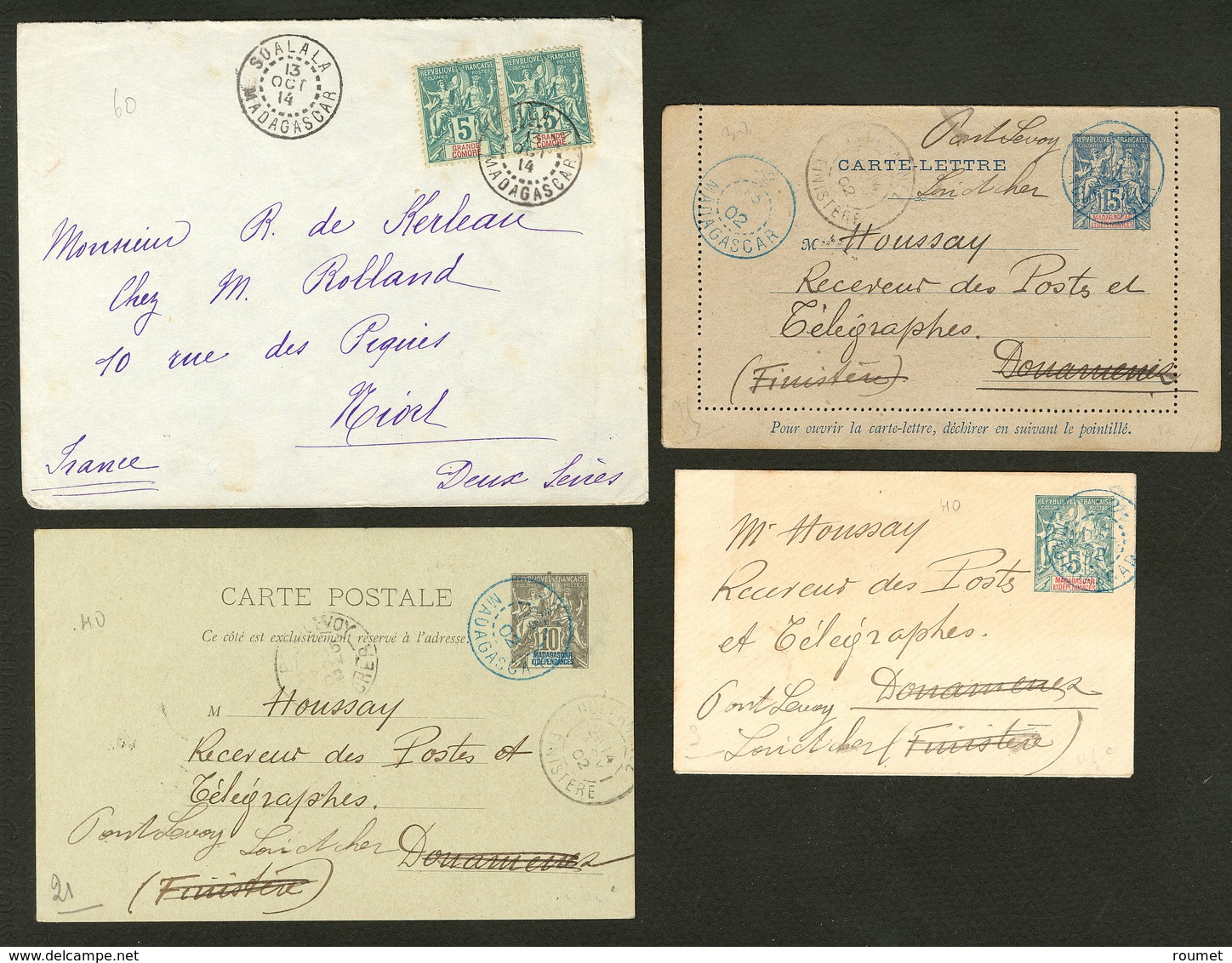 Lettre. Lot. 1902-1914, 4 Plis Dont 3 Entiers. - TB - Autres & Non Classés