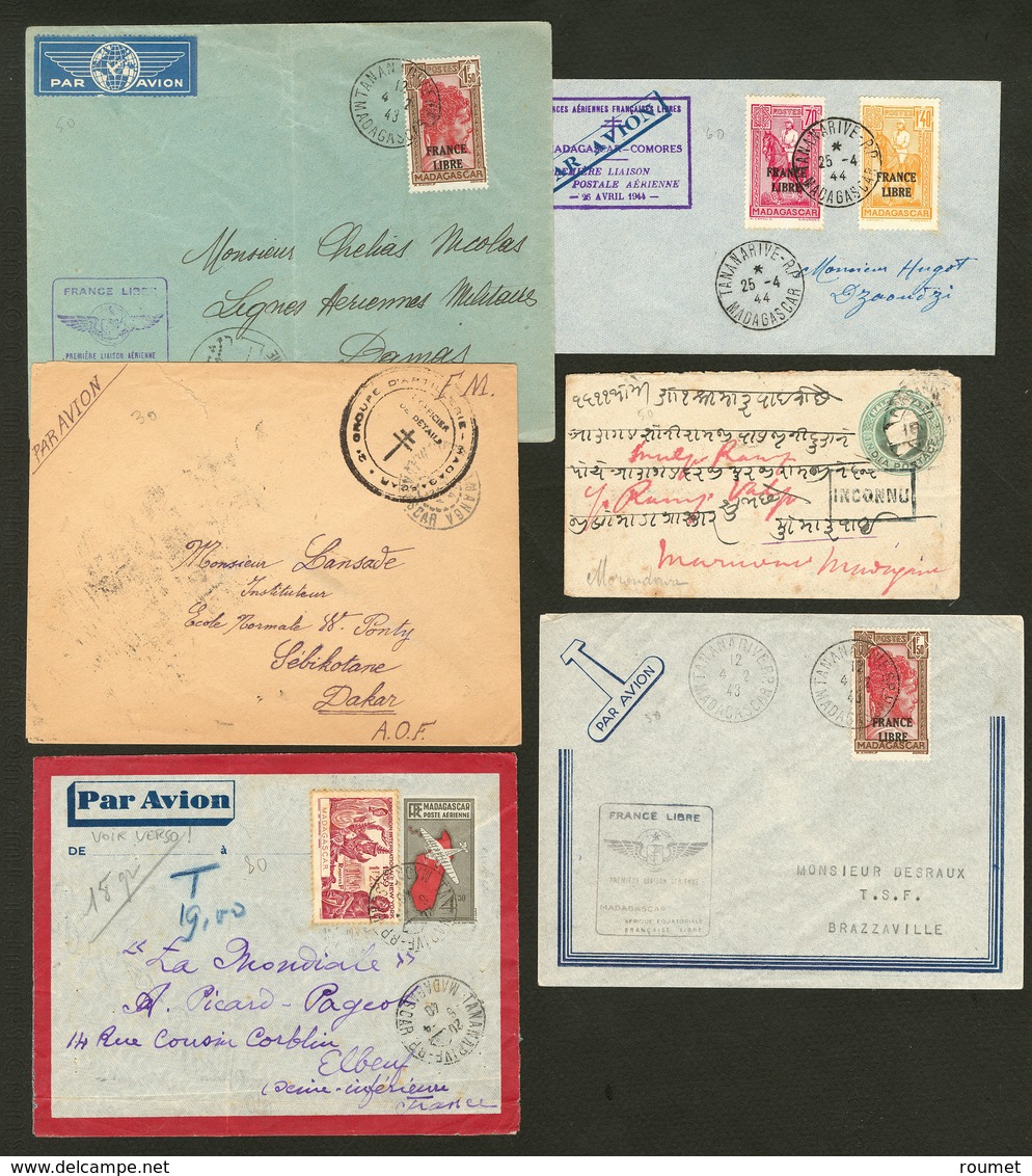 Lettre. Lot. 1902-1944, 6 Enveloppes Affts Divers. - TB Ou B - Autres & Non Classés