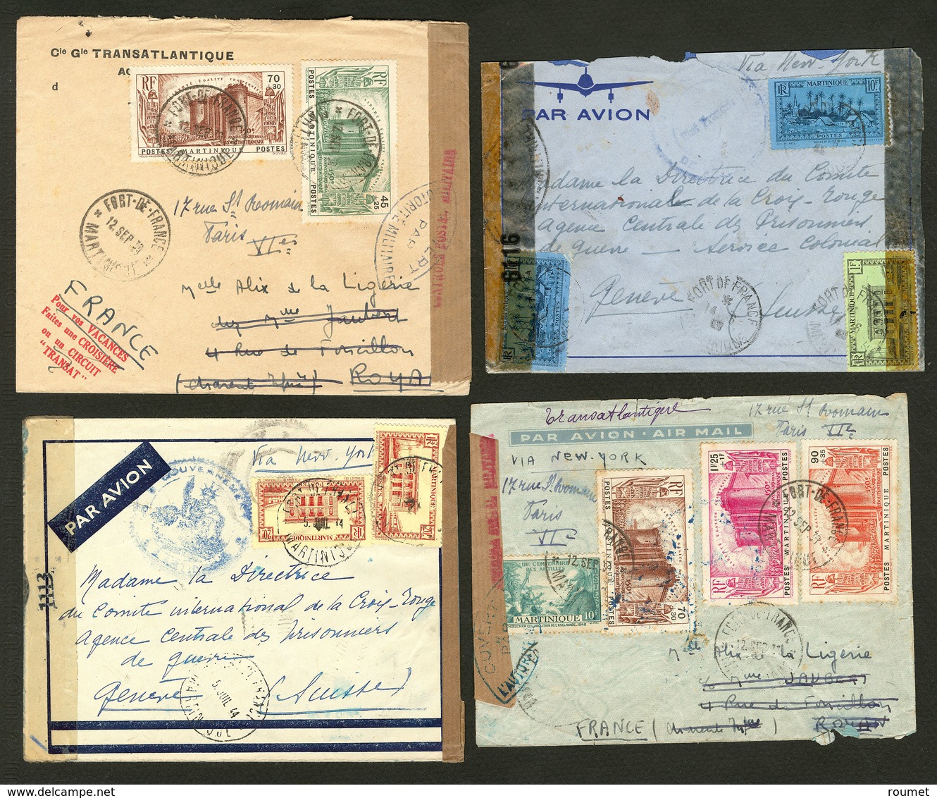 Lettre. Lot. 1939-1944, 4 Enveloppes Affts Divers Dont Deux Affts Révolution. - TB - Autres & Non Classés