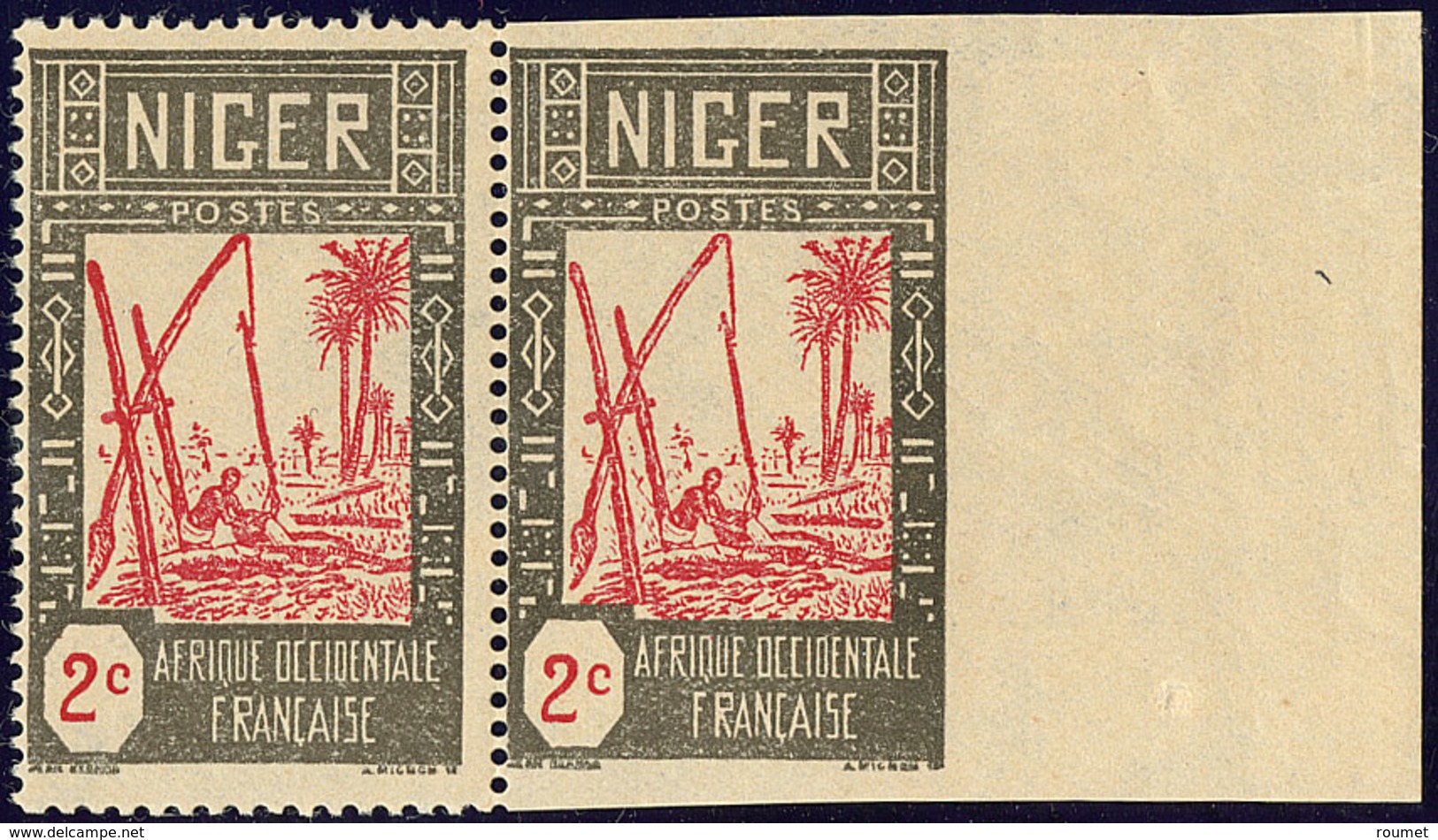 ** NIGER. Non Dentelé Tenant à Dentelé. No 30a, Paire Bdf, Superbe (N°et Cote Maury) - Other & Unclassified