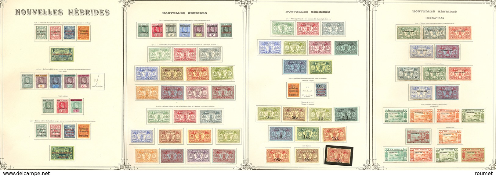 * NOUVELLES-HEBRIDES. Collection. 1908-1957 (Poste, Taxe), Complète Sauf 11 Et 58A. - TB - Andere & Zonder Classificatie