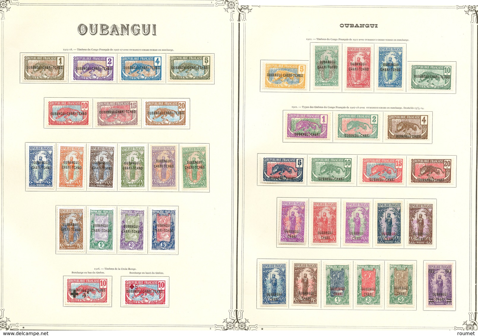* OUBANGUI. Collection. 1915-1933 (Poste, Taxe), Complète. - TB - Andere & Zonder Classificatie