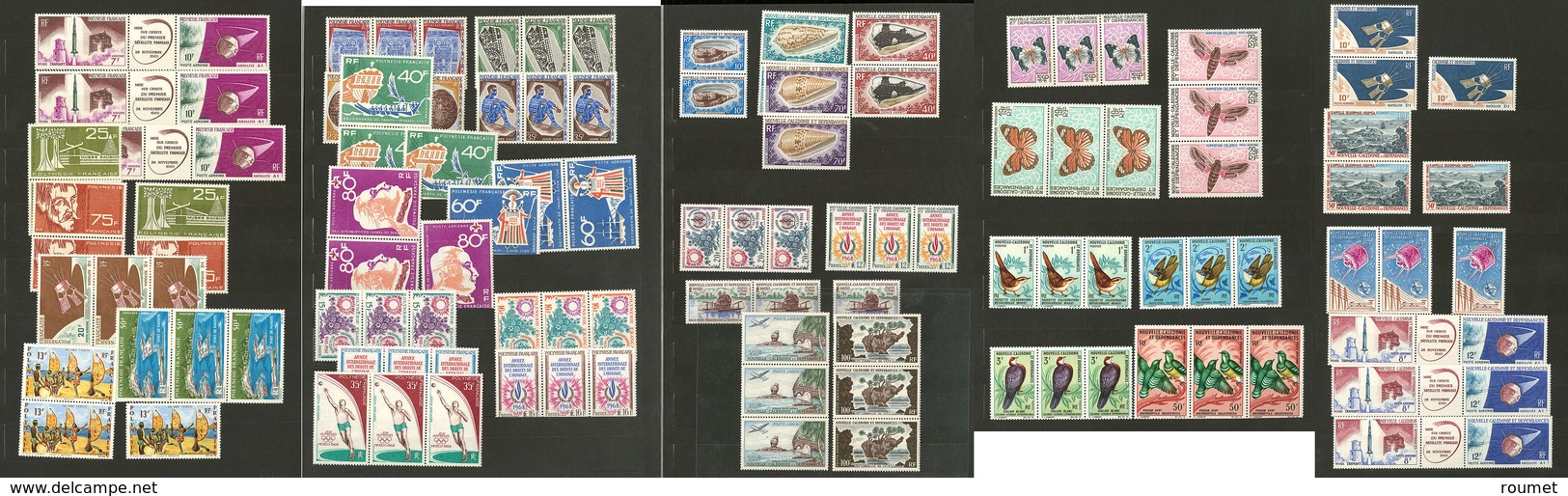 ** POLYNESIE. Lot. 1958-1970 (Poste, PA, Taxe), Valeurs Moyennes Et Séries Complètes, + Nelle Calédonie Et Divers Océani - Autres & Non Classés