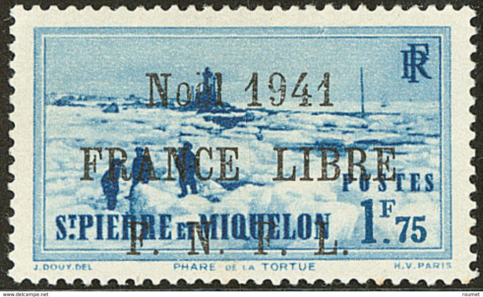 * France-Libre. Surcharge Noire. No 225B, Pos. 18, Très Frais. - TB. - R - Autres & Non Classés
