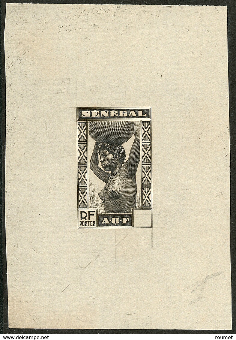 (*) Epreuves. Type "Sénégalaise". No 144, En Noir, Sans La Faciale Sur Papier Fin. - TB - Autres & Non Classés