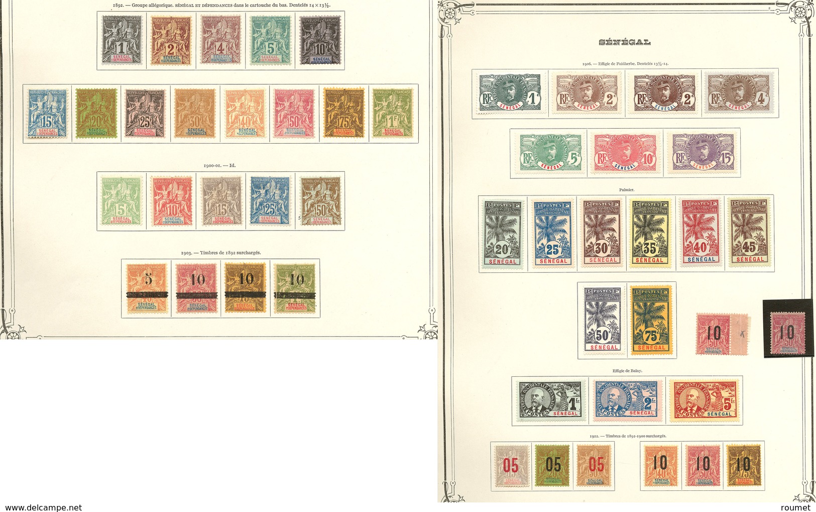 * Collection. 1892-1944 (Poste, PA, Taxe, BF), Complète Sauf 6, 7 Et Taxe 3. - TB - Autres & Non Classés