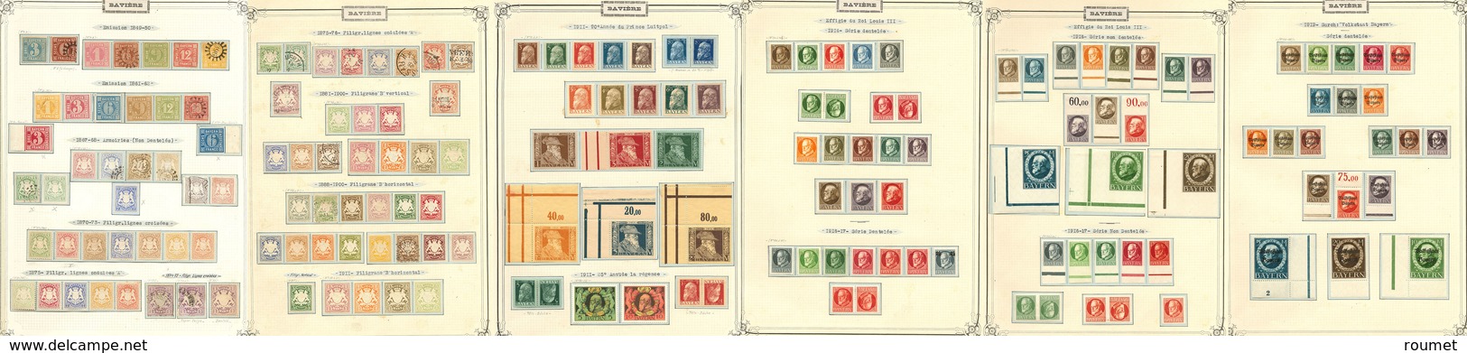 * Bavière. Collection 1849-1920 (Poste, Service), Ensemble Assez Complet Dont Qqs Ex Obl. - TB Ou B - Autres & Non Classés