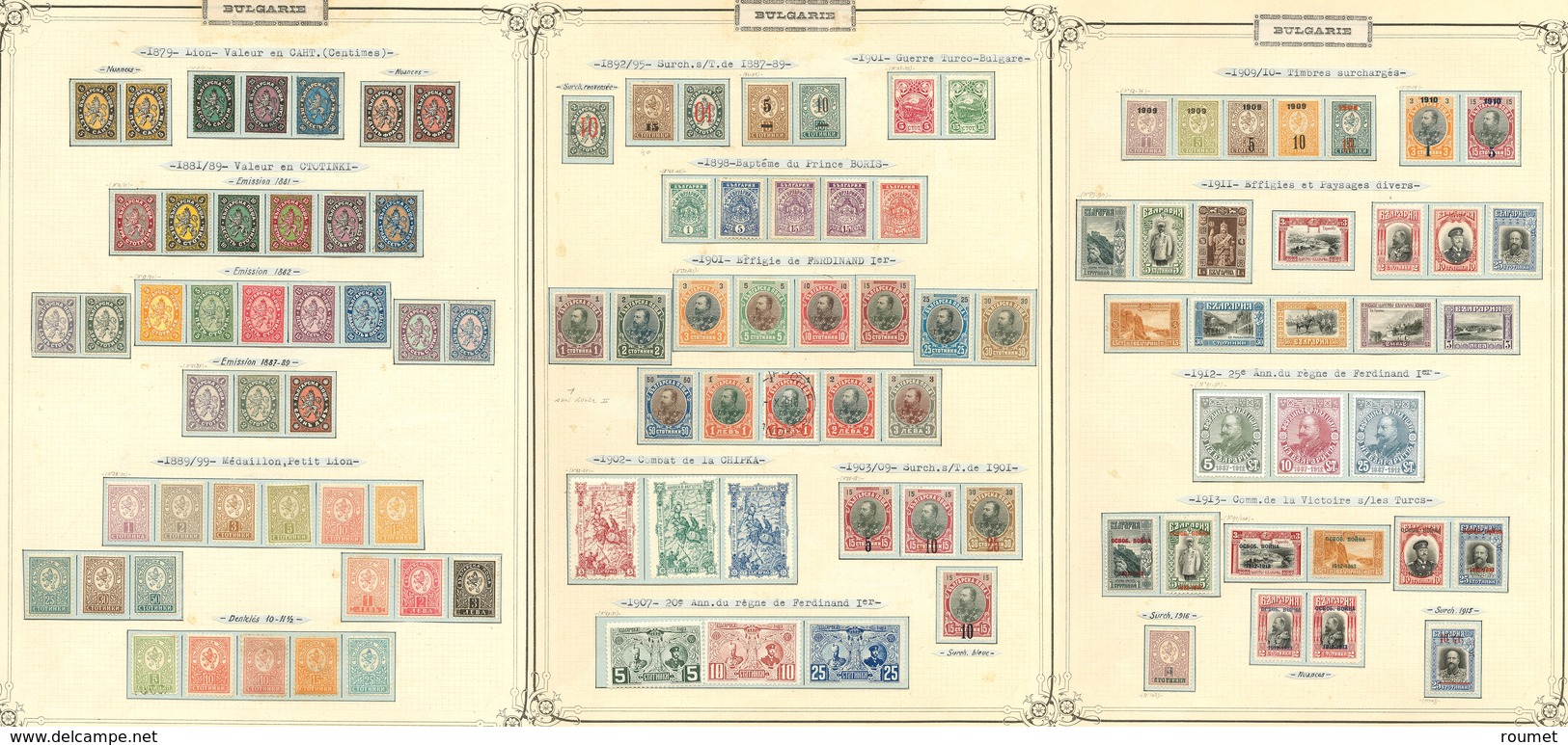 * BULGARIE. Collection. 1879-1929 (Poste, PA), Ensemble Assez Complet, Qqs Ex (*) Et Obl Dans Les 1ères émissions. - TB - Autres & Non Classés