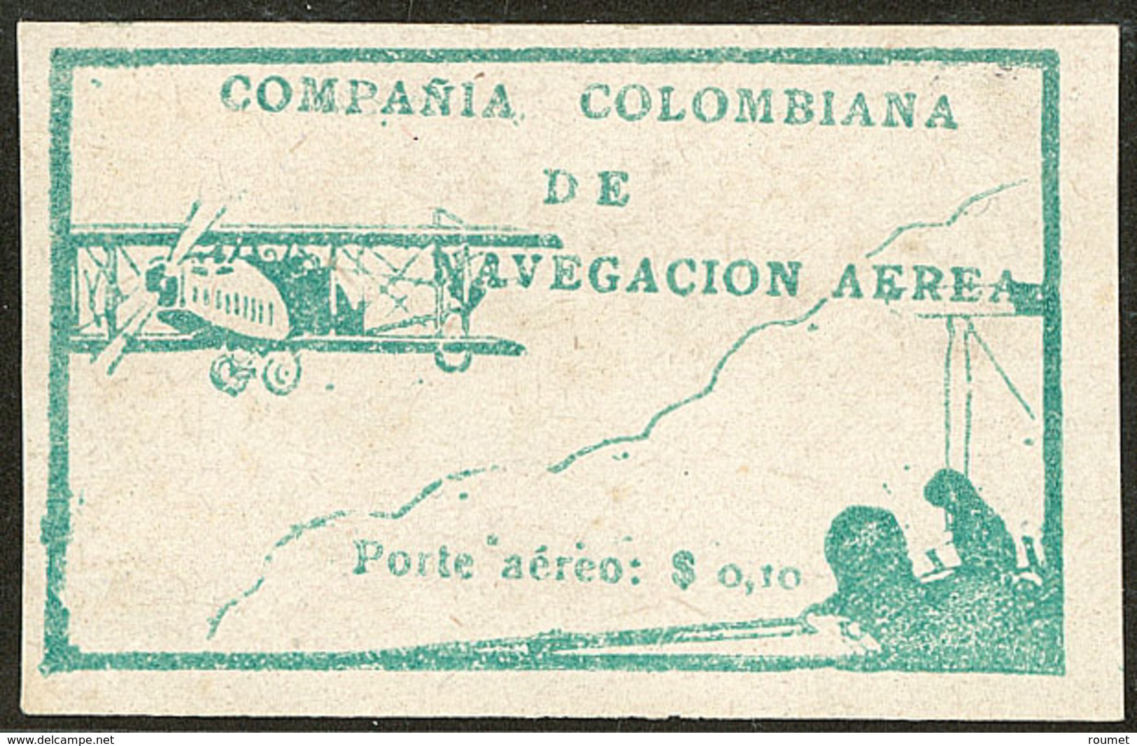 (*) COLOMBIE. Poste Aérienne "Compagnie Colombienne De Navigation". No 14. - TB - Colombie