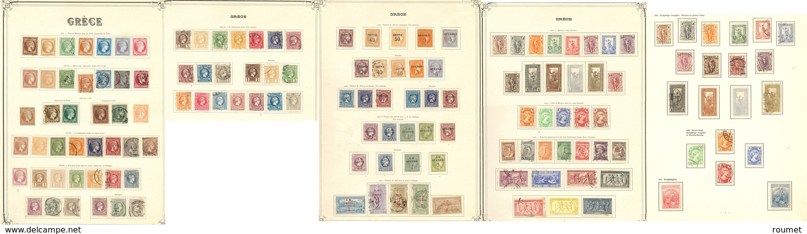 * Collection. 1861-1938 (Poste, PA, Taxe), Valeurs Moyennes Et Séries Complètes, Des Ex Obl Et Divers Doubles, Forte Cot - Andere & Zonder Classificatie