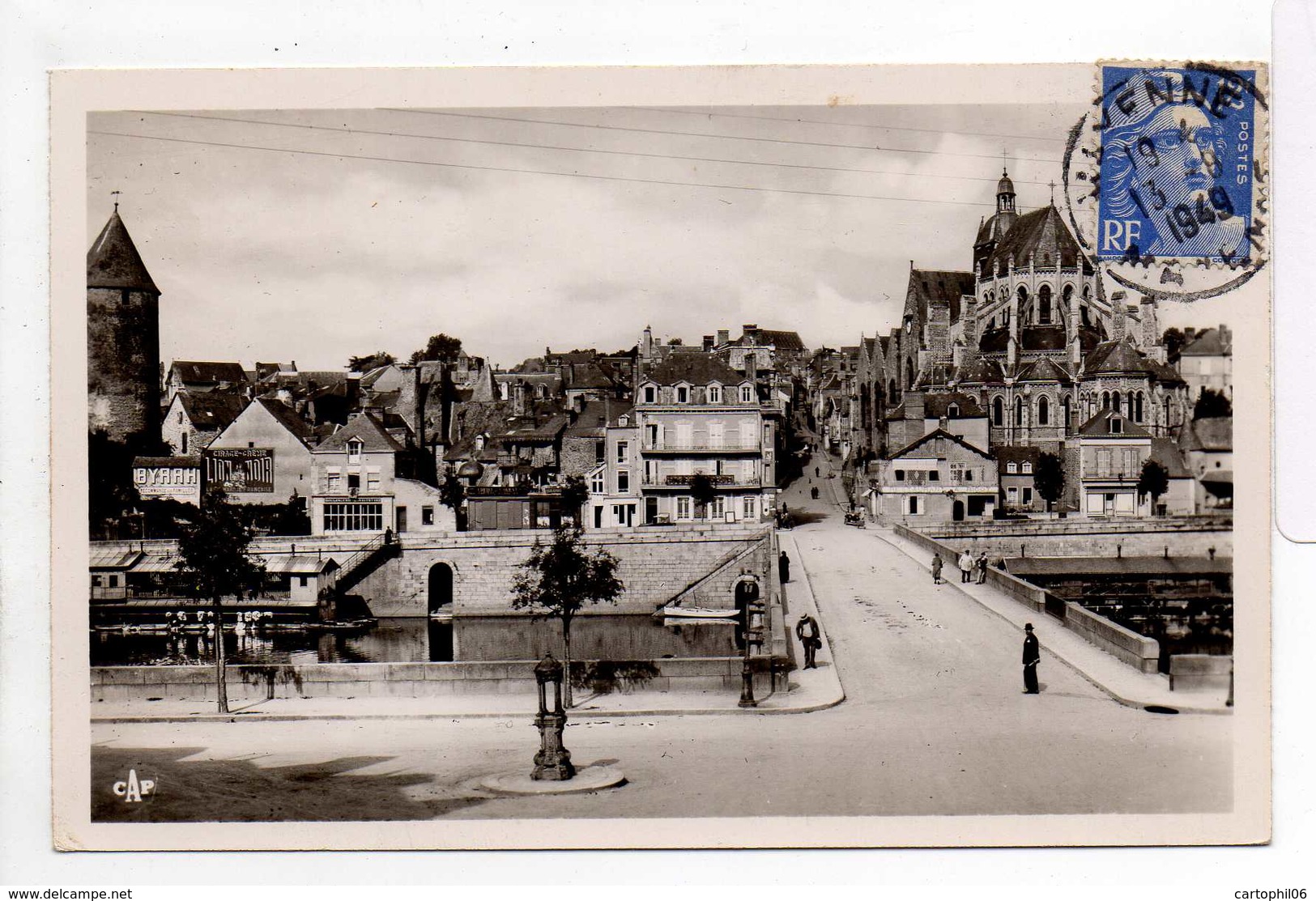 - CPSM MAYENNE (53) - Le Pont De La Grande Rue 1949 - Photo CAP N° 12 - - Mayenne