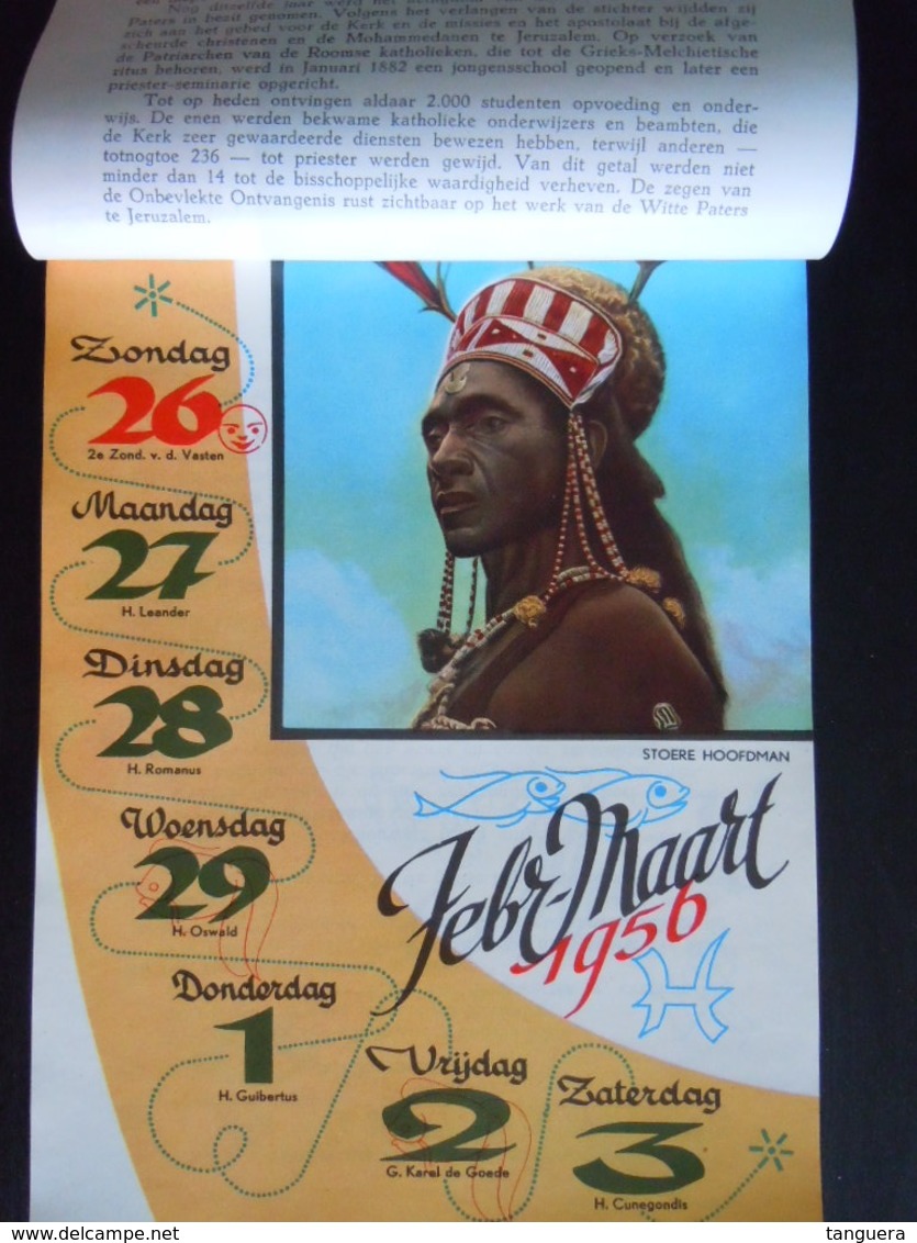 Belgie 1956 Wandkalender Nieuw Afrika Witte Paters, Per Week, Mooie Foto's Form. 16,5 X 24,5 Cm - Grand Format : 1941-60