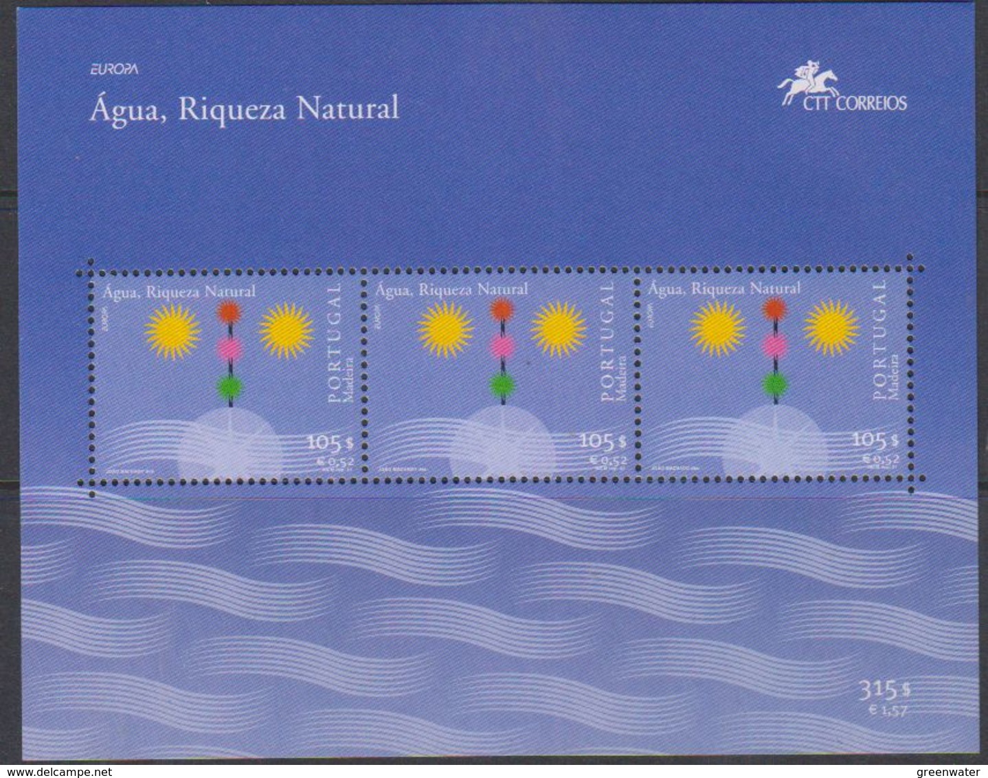 Europa Cept 2001 Madeira M/s ** Mnh (42732) @ Face - 2001