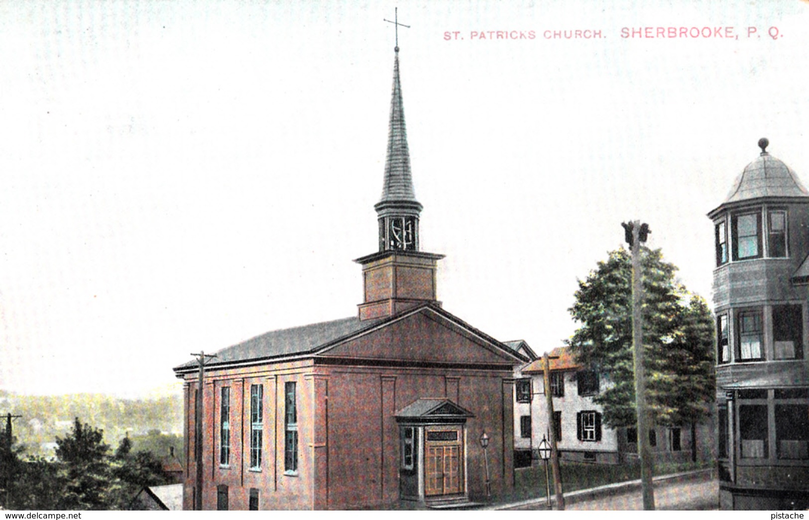 Sherbrooke Québec - Église St. Patrick Church - Written 1905-1910 - 2 Scans - Sherbrooke