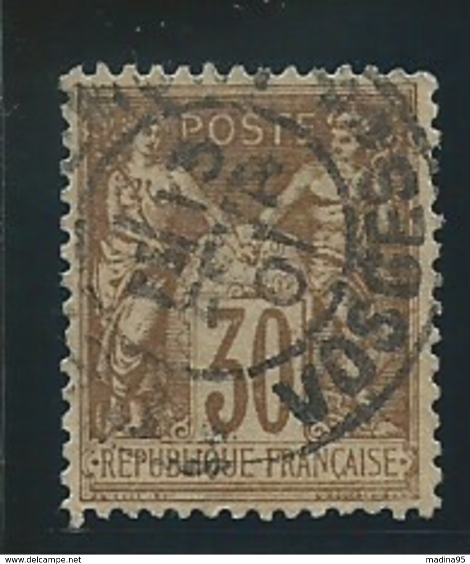 FRANCE: Obl., N° YT 80a, Brun, T.II, B Centré, TB - 1876-1898 Sage (Type II)