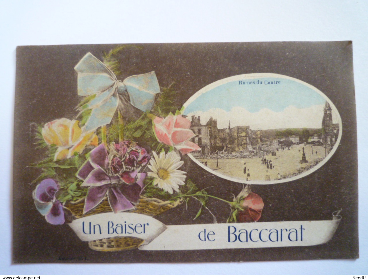 GP 2019 - 1153  BACCARAT  (Meurthe-et-Moselle)  :  "Un Baiser De Baccarat"   1918   XXX - Baccarat
