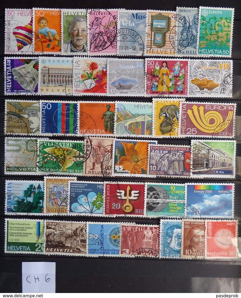 SUISSE "Ch 5"  Petit Lot De TP Oblitérés (tous Les Timbres Des Lots CH 1 à CH 6 Sont Différents) - Vrac (max 999 Timbres)