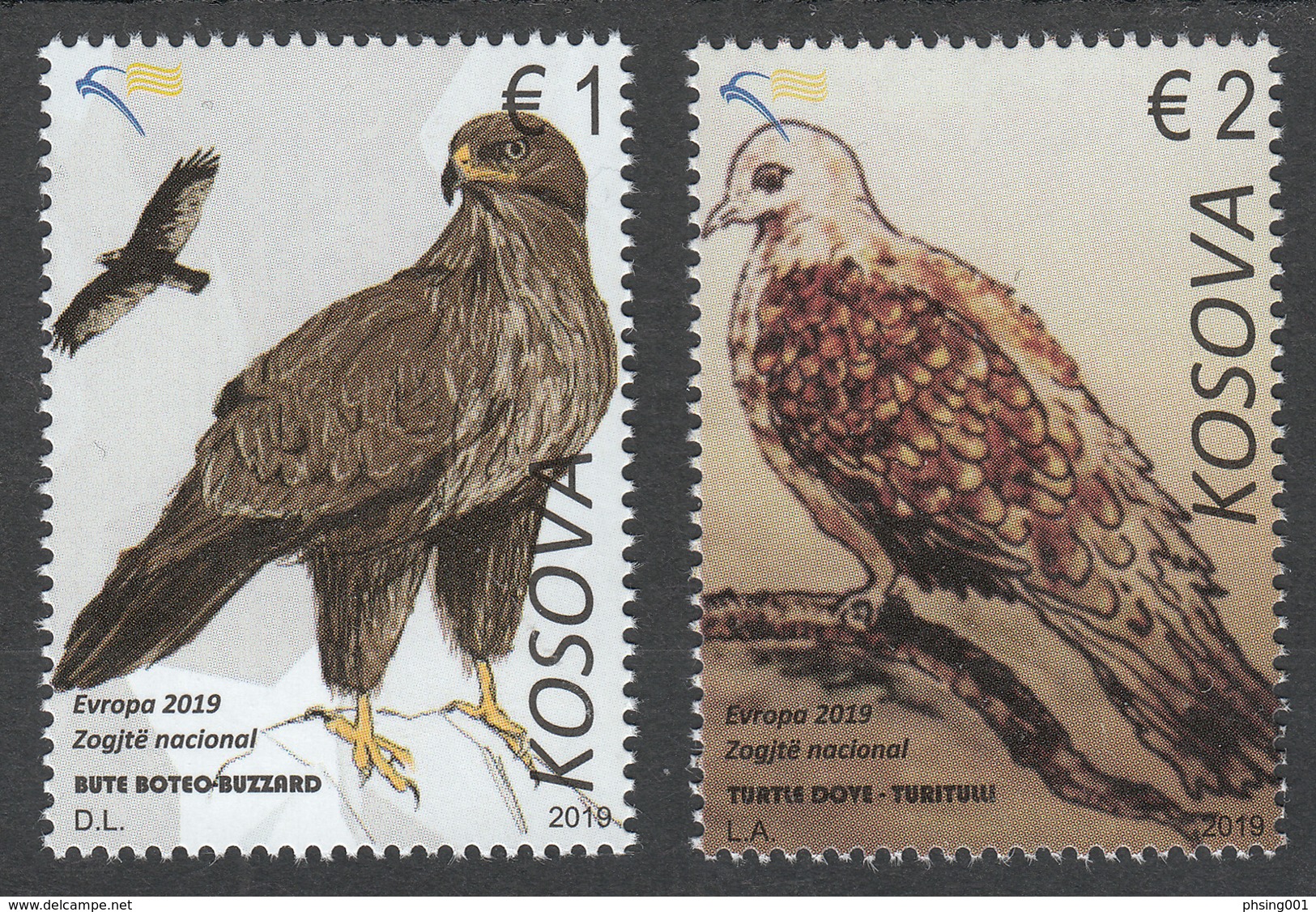 Kosovo 2019 Europa CEPT National Birds Fauna, Set MNH - Kosovo