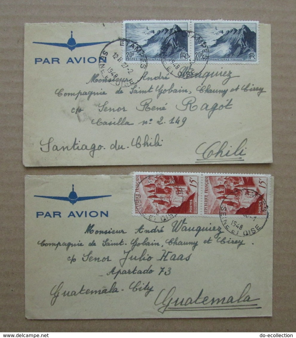 FRANCE Lot 46 Lettres 1917-1967 Vers Niger Brésil Cuba Martinique Pérou Chili Guatemala Argentine Mexique Belgique Etc - Autres & Non Classés