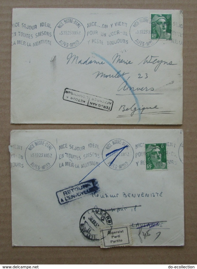 FRANCE lot 46 lettres 1917-1967 vers Niger Brésil Cuba Martinique Pérou Chili Guatemala Argentine Mexique Belgique etc