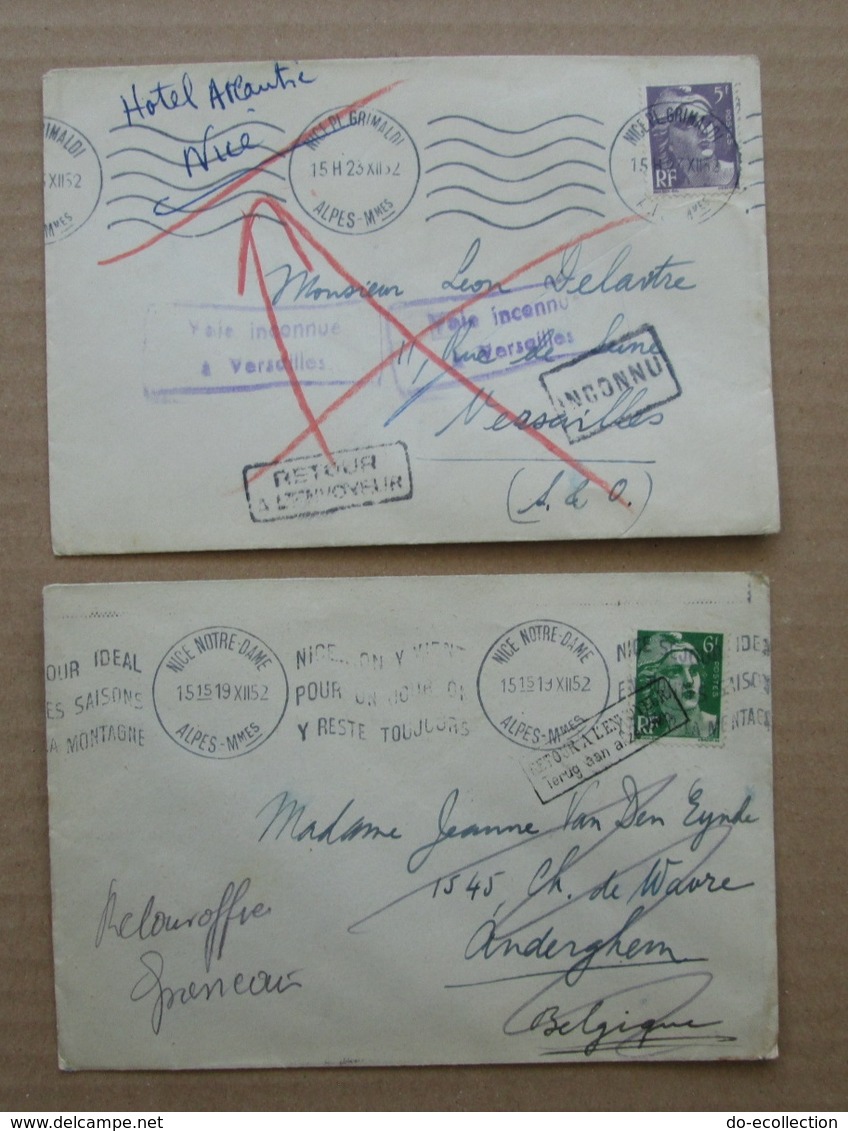 FRANCE lot 46 lettres 1917-1967 vers Niger Brésil Cuba Martinique Pérou Chili Guatemala Argentine Mexique Belgique etc