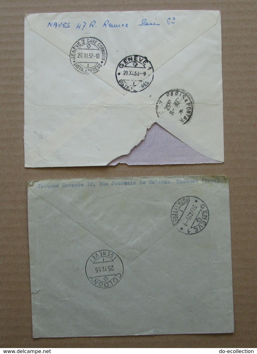 FRANCE lot 46 lettres 1917-1967 vers Niger Brésil Cuba Martinique Pérou Chili Guatemala Argentine Mexique Belgique etc