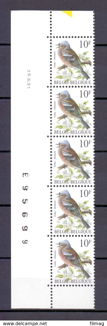 2351 VINK DATUMSTRIP 19III91 POSTFRIS** A272 - 1985-.. Oiseaux (Buzin)