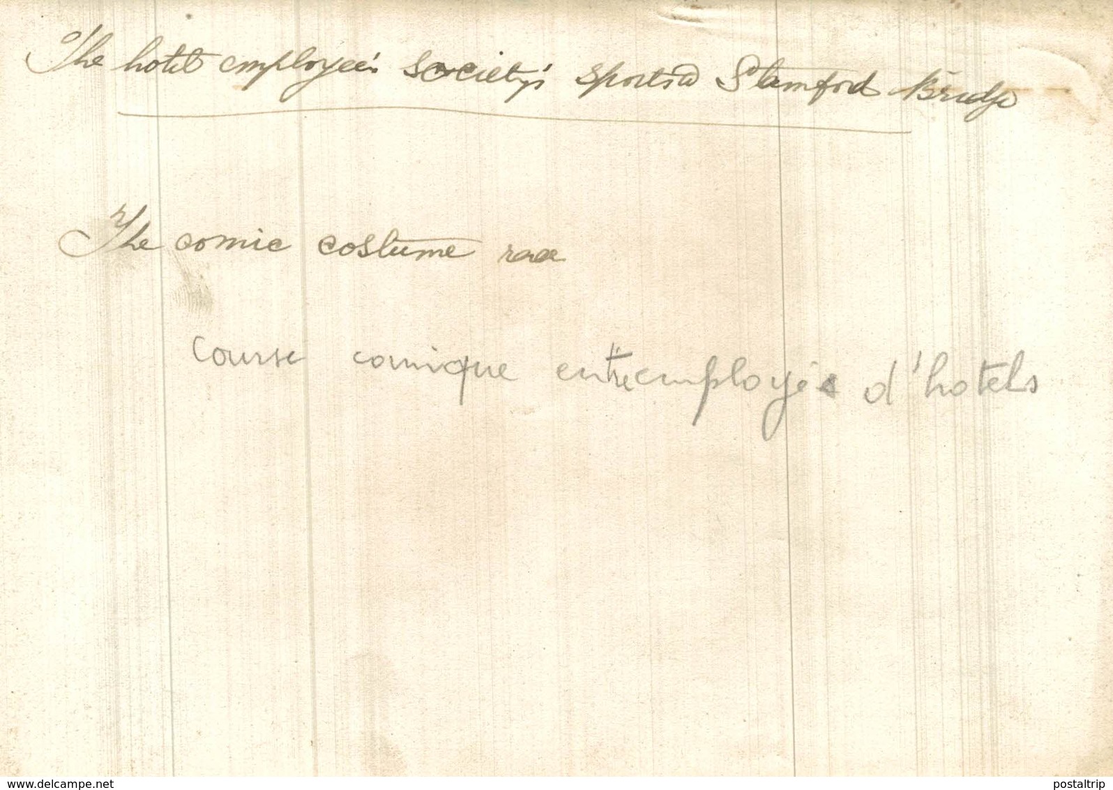 HOTEL EMPLOYE  HOTEL EMPLOYEES STAMFORD  COCINERO KOCH FOOD COMIDA CUISINIER 15 * 11 CM Fonds Victor FORBIN 1864-1947 - Unclassified