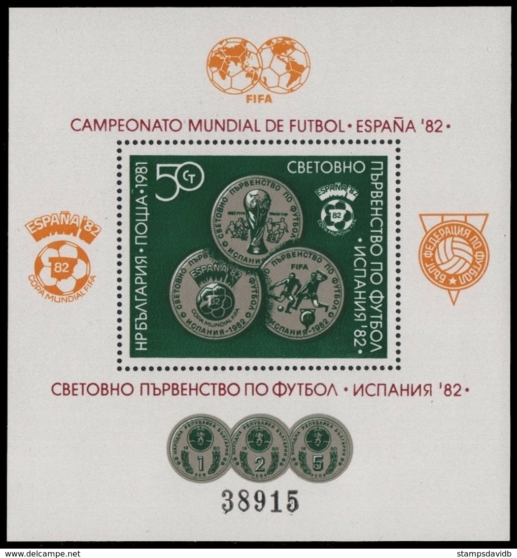 1981	Bulgaria	2981/B111	1982 FIFA World Cup In Spain	25,00 € - 1982 – Espagne