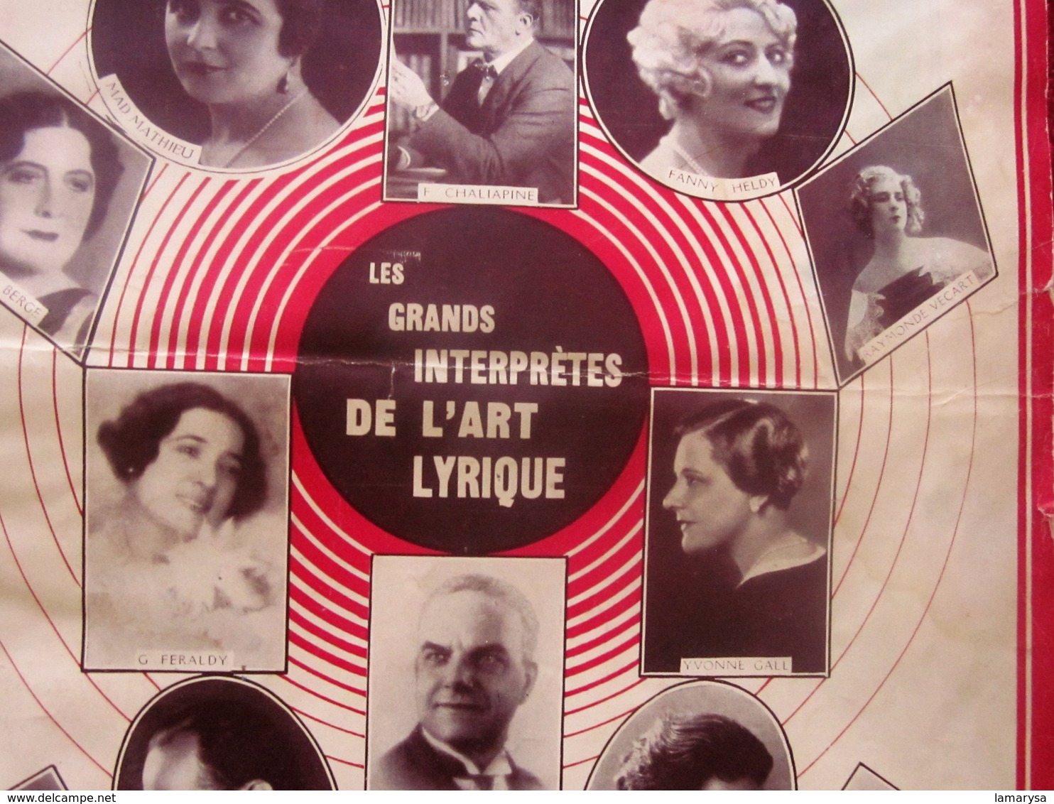 1931" LE SUCCÈS "LES INTERPRÈTES ART LYRIQUE THÉÂTRE SPECTACLES PROGRAMME-CONCERT  LETTRE-ART-SPORT-MODE PUB- D-8 DELAGE - Programmes