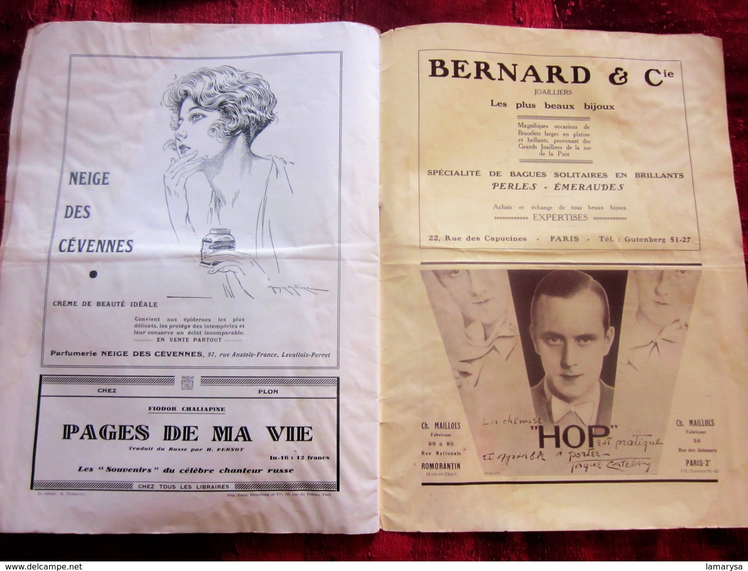 1931" LE SUCCÈS "LES INTERPRÈTES ART LYRIQUE THÉÂTRE SPECTACLES PROGRAMME-CONCERT  LETTRE-ART-SPORT-MODE PUB- D-8 DELAGE