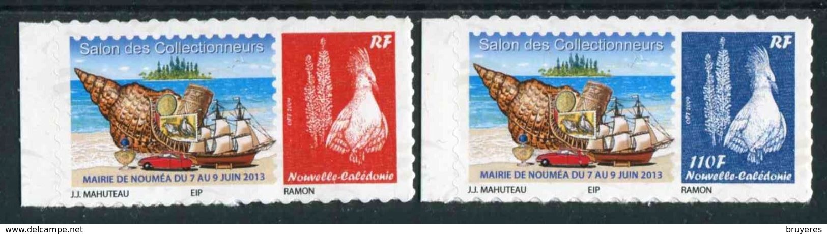 Timbres** De 2013 Autocollants En Bord De Feuille "Salon Des Collectionneurs Mairie De Nouméa Juin 2013" - Neufs