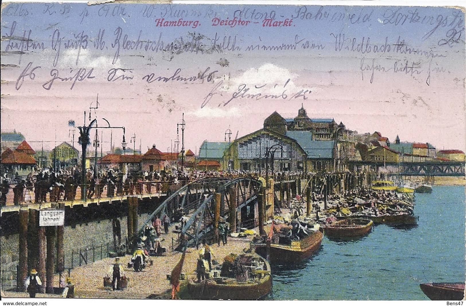 Hamburg - Deichtor Markt  1923 - Harburg